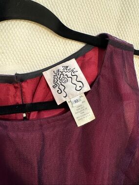 Women’s Sleeveless Burgundy Slip Dress